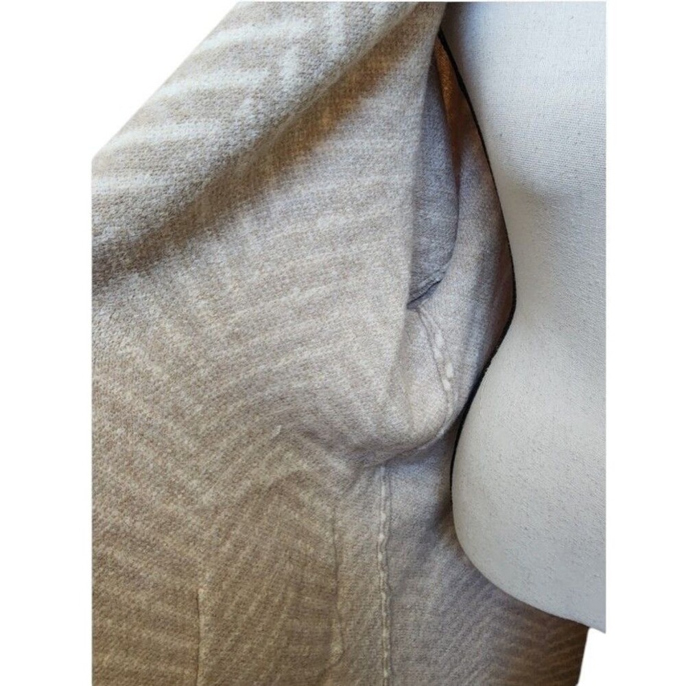 A New Day Coatigan Size 2X Open Front Chevron Pattern Shawl Collar - Picture 7 of 10